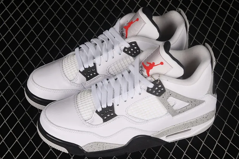 All categories Air Jordan Jordan series basketball shoes Air Jordan 4 foreign trade version Air Jordan 4 Retro "White Cement" AJ4 Joe 4 white cement white gray 840606-192